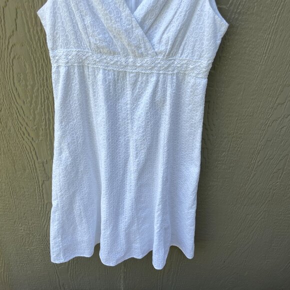 R&K‎ Dress Size 8 White Babydoll Cottage Coquette Boho Romantic Y2K Embroidered - Picture 5 of 6